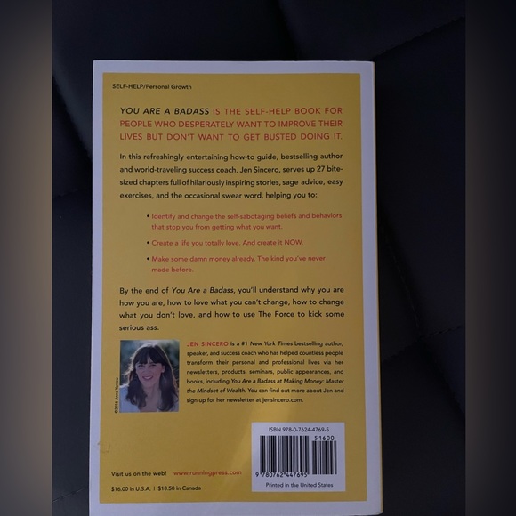 Paperback Book: You Are a Badass by Jen Sincero - Picture 4 of 5